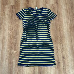Old Navy Striped Mini Dress in Navy and Yellow